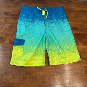 O’rageous boys blue green swim trunks size xl 18-20